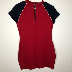 Forever 21 red and navy dress